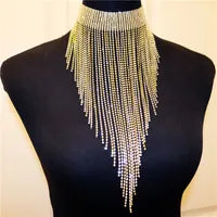 Sexy Shiny Rhinestone Gold Necklace